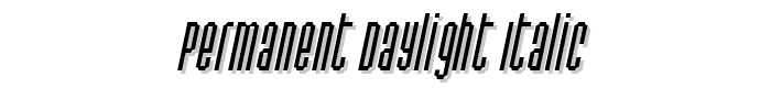 Permanent daylight Italic font